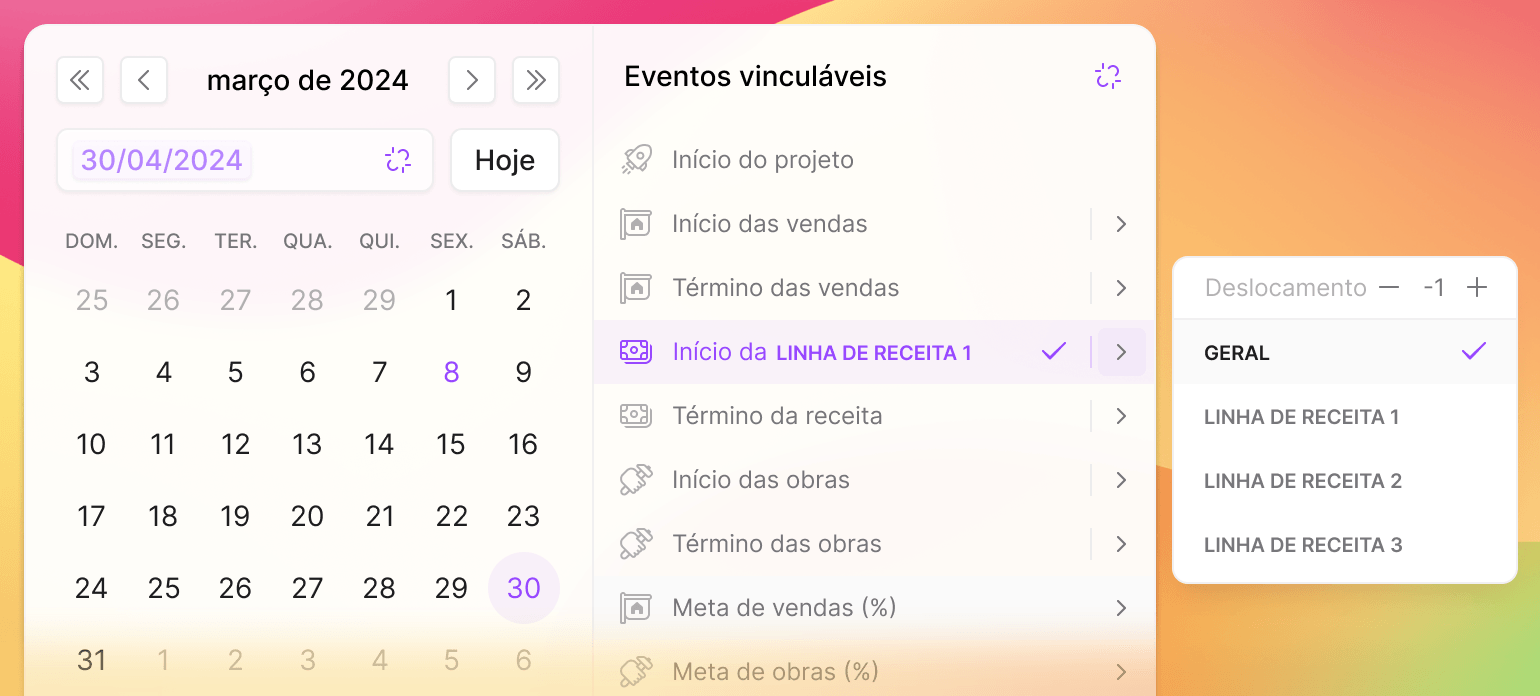 Imagem exibindo a solução que criamos para datas relativas em uma viabilidade